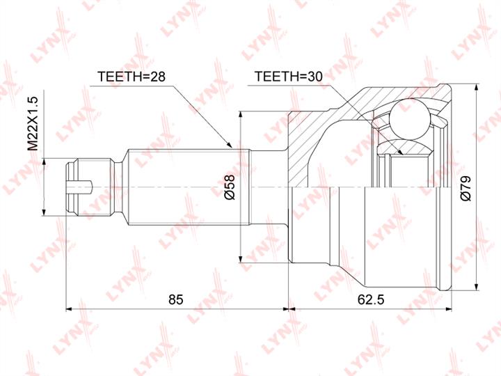 LYNXauto CO-3706 Przegub homokinetyczny CO3706: Dobra cena w Polsce na 2407.PL - Kup Teraz!