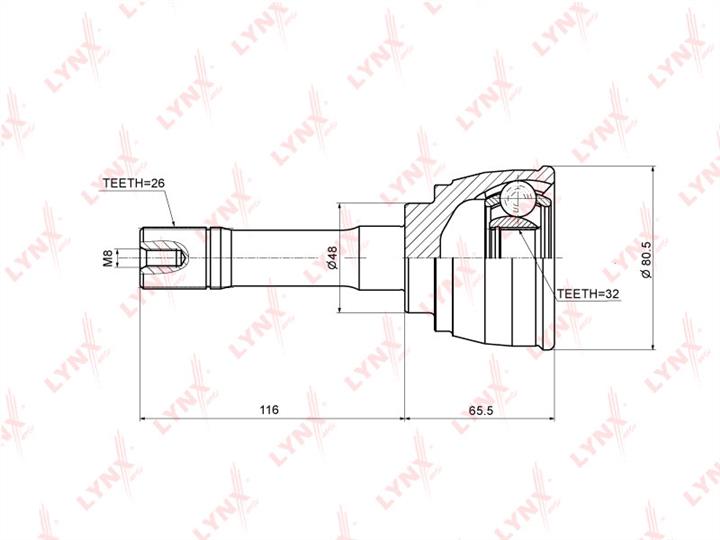 LYNXauto CO-3711 Przegub homokinetyczny CO3711: Dobra cena w Polsce na 2407.PL - Kup Teraz!