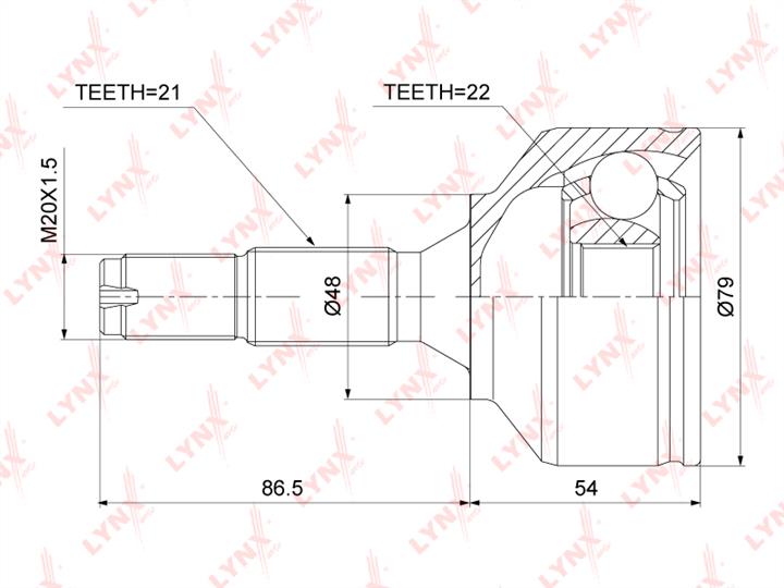 LYNXauto CO-3795 Przegub homokinetyczny CO3795: Dobra cena w Polsce na 2407.PL - Kup Teraz!