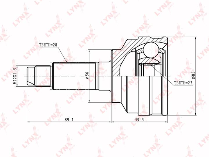 LYNXauto CO-5105 CV joint CO5105: Buy near me in Poland at 2407.PL - Good price!