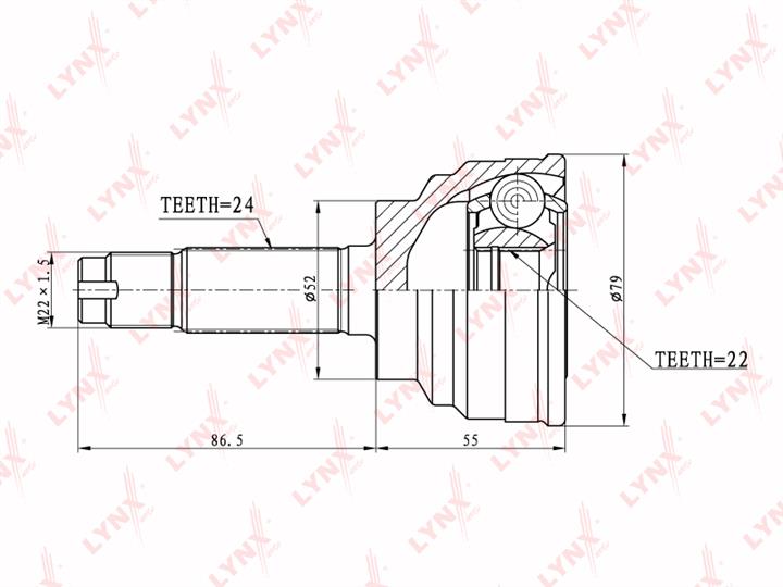 LYNXauto CO-5108 Przegub homokinetyczny CO5108: Dobra cena w Polsce na 2407.PL - Kup Teraz!