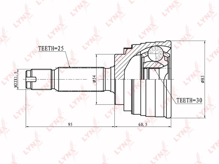 LYNXauto CO-5501 Przegub homokinetyczny CO5501: Dobra cena w Polsce na 2407.PL - Kup Teraz!