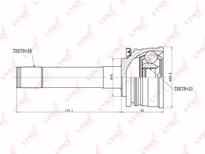 LYNXauto CO-5503 CV joint CO5503: Buy near me in Poland at 2407.PL - Good price!