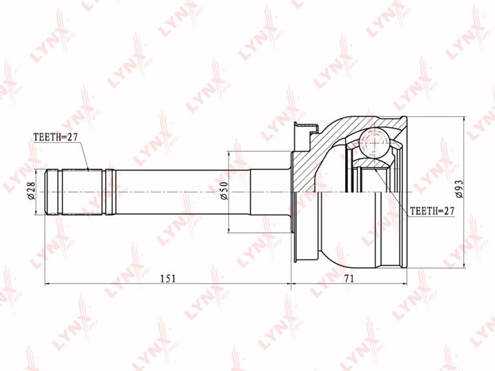 LYNXauto CO-5726 CV joint CO5726: Buy near me at 2407.PL in Poland at an Affordable price!