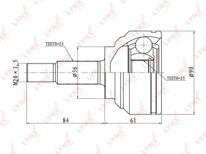 LYNXauto CO-6315 Przegub homokinetyczny CO6315: Dobra cena w Polsce na 2407.PL - Kup Teraz!