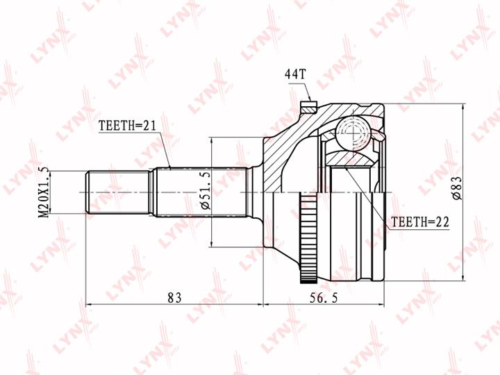 LYNXauto CO-6318A Шарнір рівних кутових швидкостей (ШРКШ) CO6318A: Приваблива ціна - Купити у Польщі на 2407.PL!