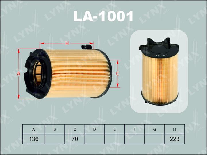 LYNXauto LA-1001 Air filter LA1001: Buy near me in Poland at 2407.PL - Good price!