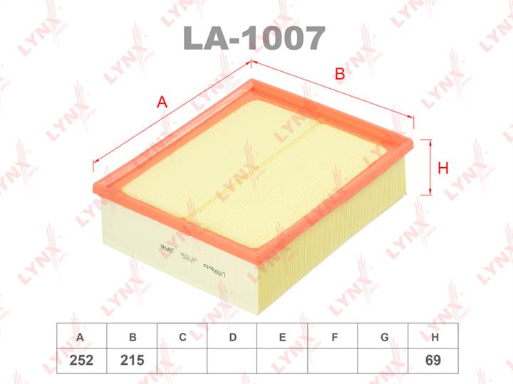 LYNXauto LA-1007 Air filter LA1007: Buy near me in Poland at 2407.PL - Good price!