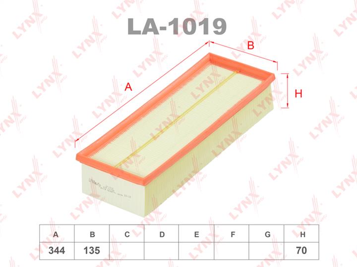 LYNXauto LA-1019 Воздушный фильтр LA1019: Купить в Польше - Отличная цена на 2407.PL!