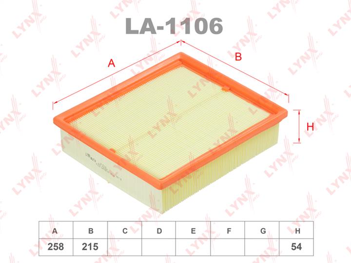 LYNXauto LA-1106 Air filter LA1106: Buy near me in Poland at 2407.PL - Good price!