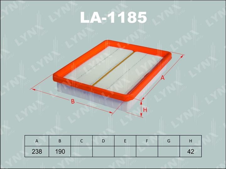 LYNXauto LA-1185 Air filter LA1185: Buy near me in Poland at 2407.PL - Good price!
