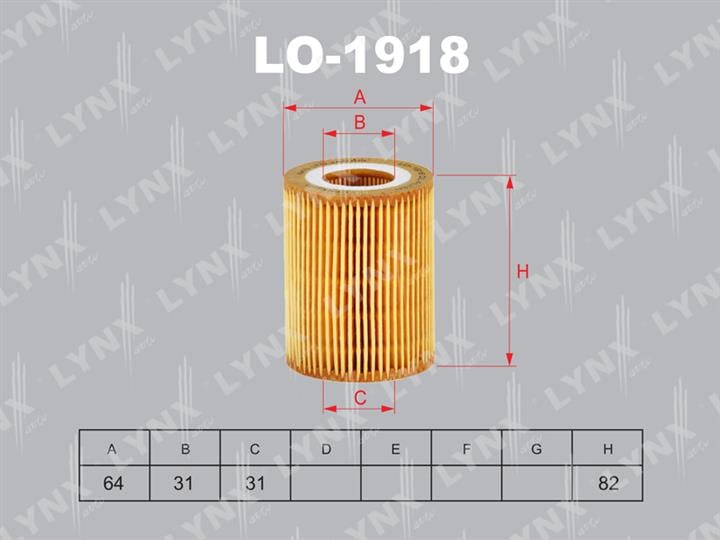 LYNXauto LO-1918 Oil Filter LO1918: Buy near me in Poland at 2407.PL - Good price!