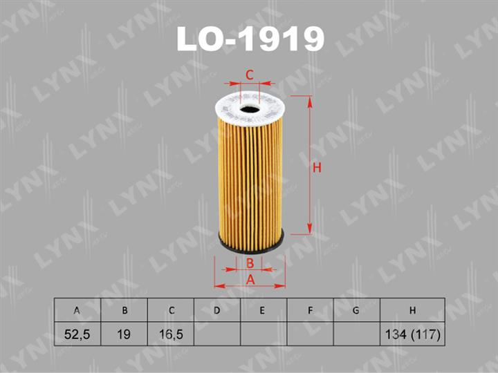 LYNXauto LO-1919 Oil Filter LO1919: Buy near me in Poland at 2407.PL - Good price!