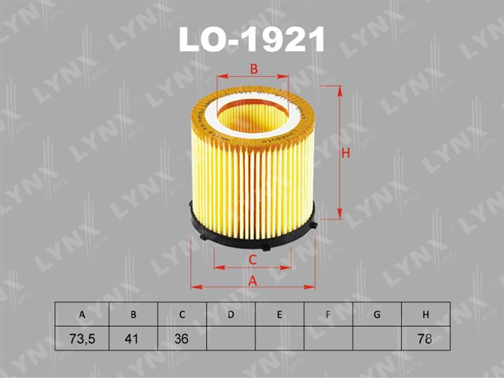LYNXauto LO-1921 Oil Filter LO1921: Buy near me in Poland at 2407.PL - Good price!