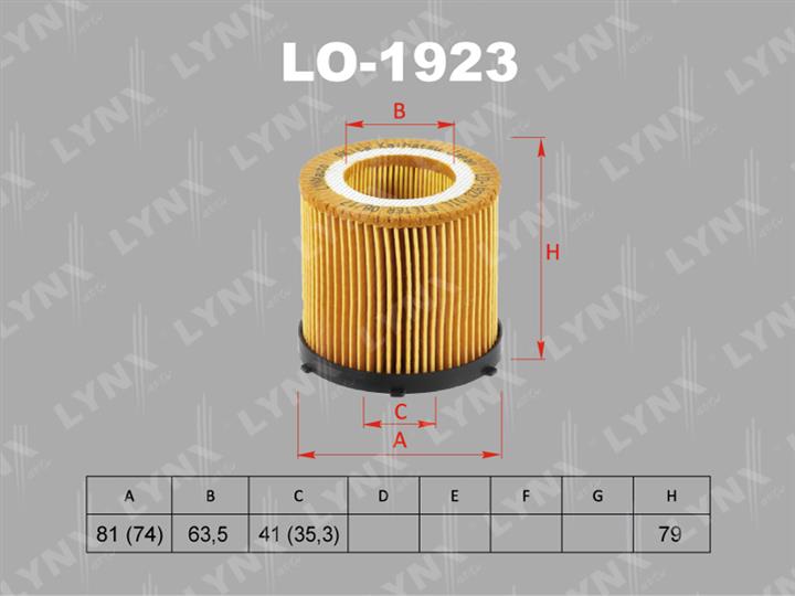 LYNXauto LO-1923 Oil Filter LO1923: Buy near me in Poland at 2407.PL - Good price!