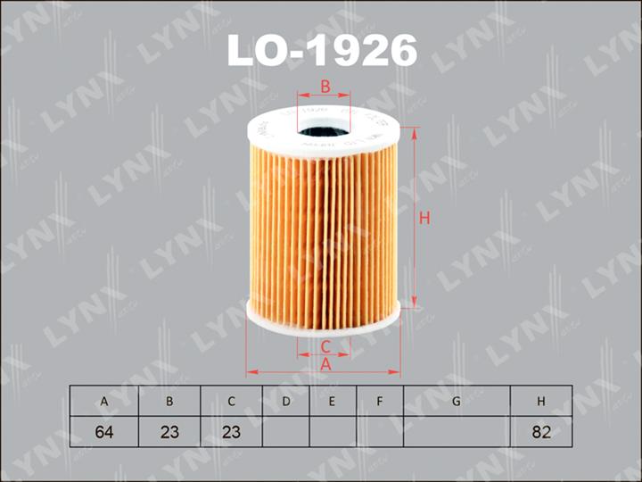 LYNXauto LO-1926 Oil Filter LO1926: Buy near me in Poland at 2407.PL - Good price!