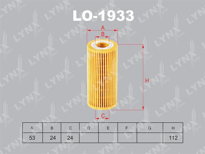 LYNXauto LO-1933 Oil Filter LO1933: Buy near me in Poland at 2407.PL - Good price!