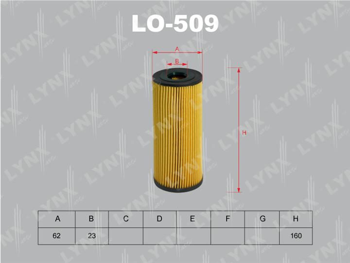 LYNXauto LO-509 Oil Filter LO509: Buy near me in Poland at 2407.PL - Good price!