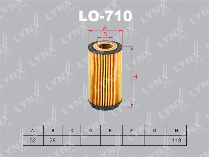LYNXauto LO-710 Filtr oleju LO710: Dobra cena w Polsce na 2407.PL - Kup Teraz!