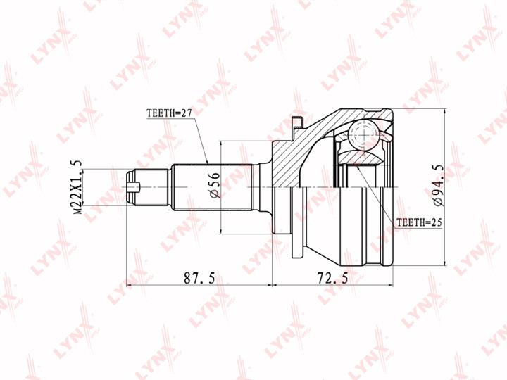 LYNXauto CO-7103 Przegub homokinetyczny CO7103: Atrakcyjna cena w Polsce na 2407.PL - Zamów teraz!