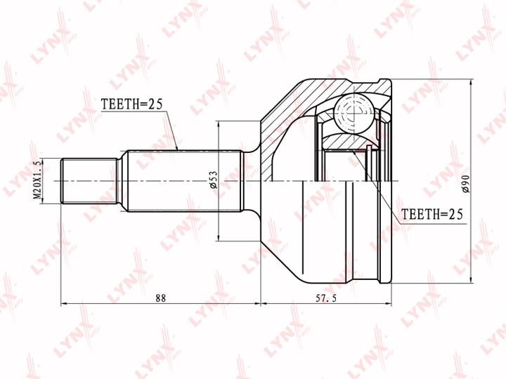 LYNXauto CO-8039 Przegub homokinetyczny CO8039: Dobra cena w Polsce na 2407.PL - Kup Teraz!