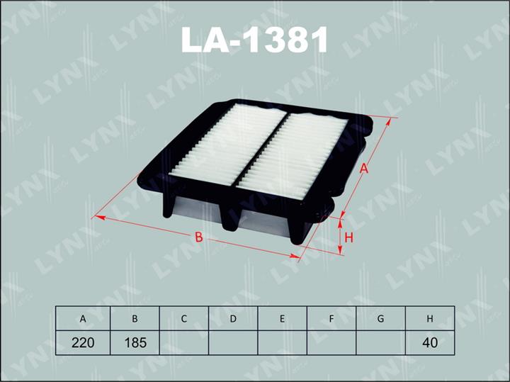 LYNXauto LA-1381 Air filter LA1381: Buy near me at 2407.PL in Poland at an Affordable price!