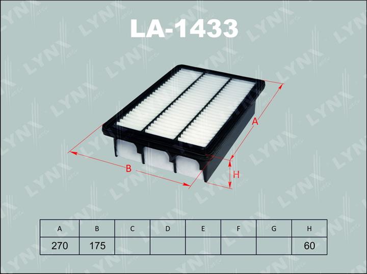 LYNXauto LA-1433 Filtr powietrza LA1433: Dobra cena w Polsce na 2407.PL - Kup Teraz!