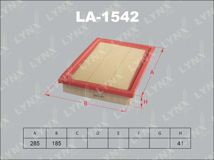 LYNXauto LA-1542 Air filter LA1542: Buy near me at 2407.PL in Poland at an Affordable price!