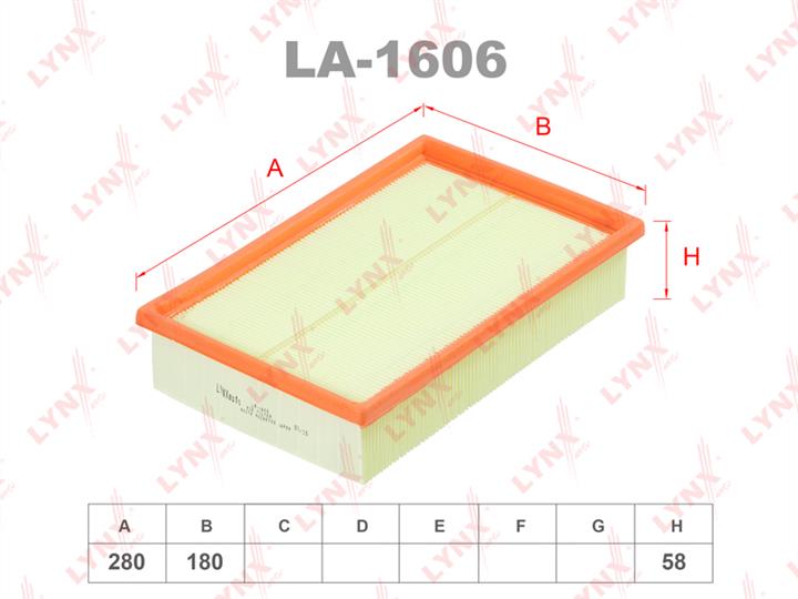 LYNXauto LA-1606 Air filter LA1606: Buy near me in Poland at 2407.PL - Good price!