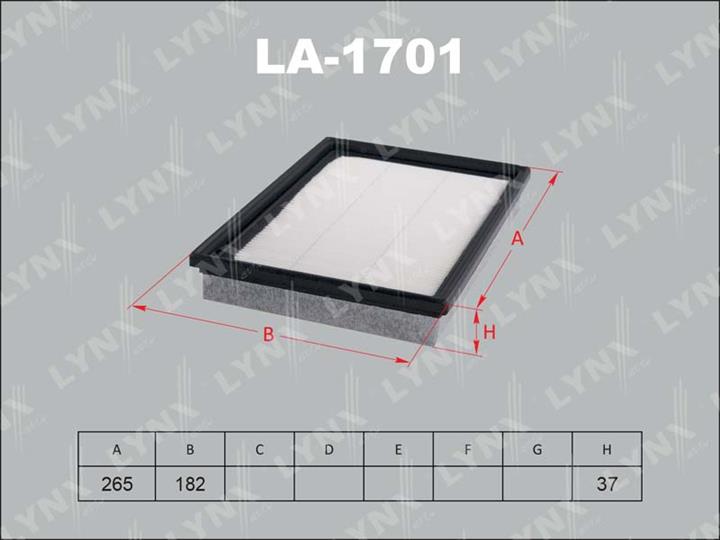 LYNXauto LA-1701 Air filter LA1701: Buy near me in Poland at 2407.PL - Good price!