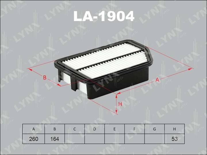 LYNXauto LA-1904 Air filter LA1904: Buy near me in Poland at 2407.PL - Good price!