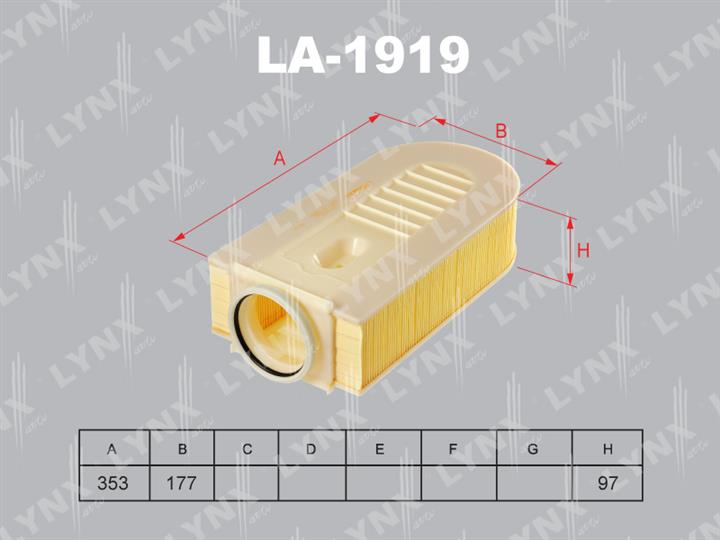 LYNXauto LA-1919 Air filter LA1919: Buy near me in Poland at 2407.PL - Good price!