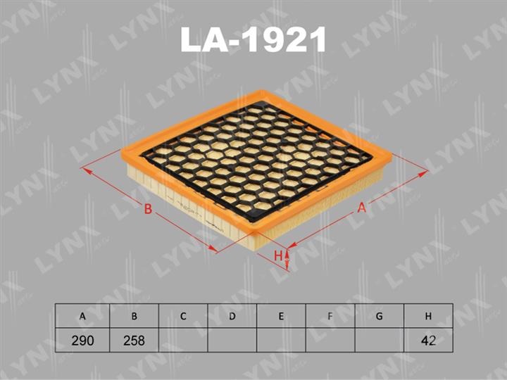 LYNXauto LA-1921 Air filter LA1921: Buy near me at 2407.PL in Poland at an Affordable price!