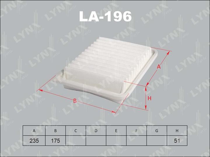LYNXauto LA-196 Air filter LA196: Buy near me in Poland at 2407.PL - Good price!