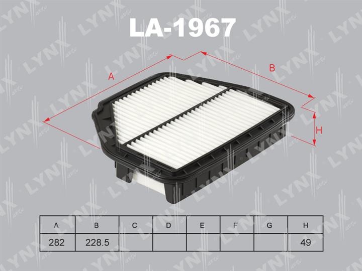 LYNXauto LA-1967 Air filter LA1967: Buy near me in Poland at 2407.PL - Good price!