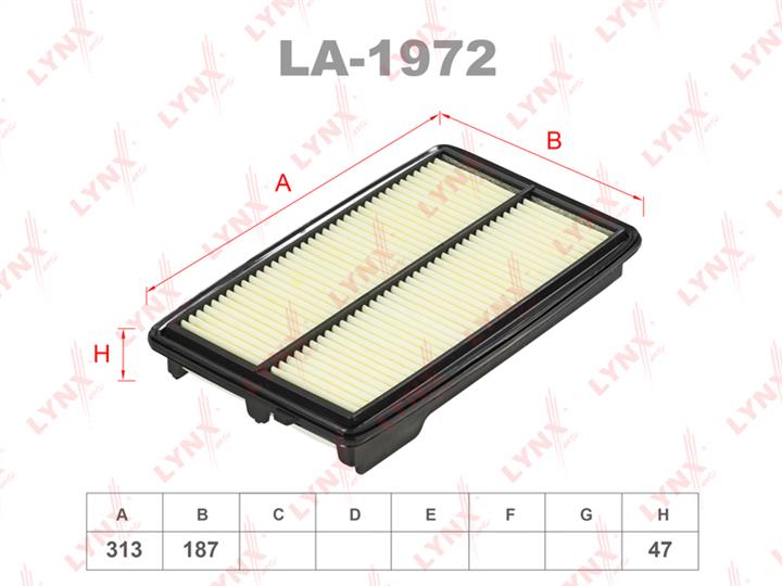 LYNXauto LA-1972 Air filter LA1972: Buy near me at 2407.PL in Poland at an Affordable price!
