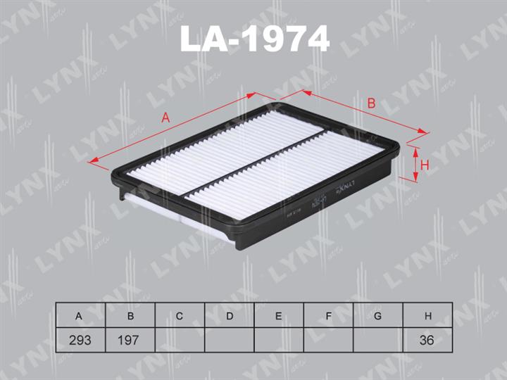 LYNXauto LA-1974 Filtr powietrza LA1974: Dobra cena w Polsce na 2407.PL - Kup Teraz!