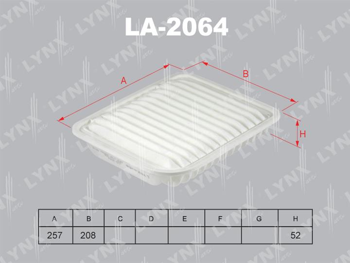 LYNXauto LA-2064 Air filter LA2064: Buy near me in Poland at 2407.PL - Good price!
