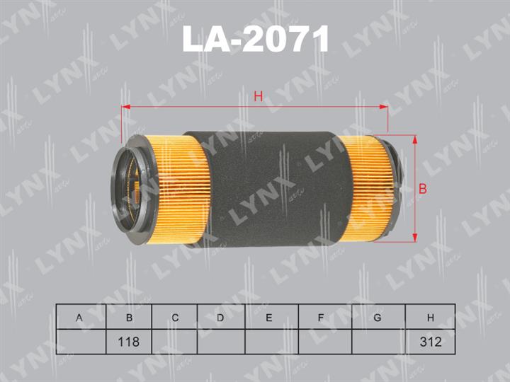 LYNXauto LA-2071 Luftfilter LA2071: Kaufen Sie zu einem guten Preis in Polen bei 2407.PL!