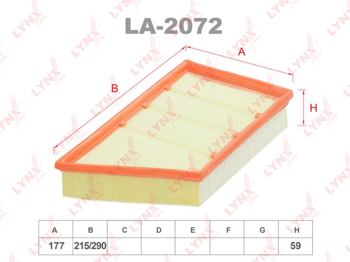 LYNXauto LA-2072 Luftfilter LA2072: Kaufen Sie zu einem guten Preis in Polen bei 2407.PL!