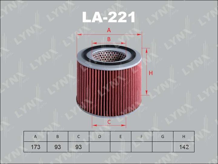 LYNXauto LA-221 Повітряний фільтр LA221: Приваблива ціна - Купити у Польщі на 2407.PL!