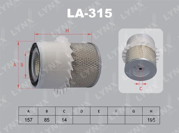 LYNXauto LA-315 Air filter LA315: Buy near me in Poland at 2407.PL - Good price!
