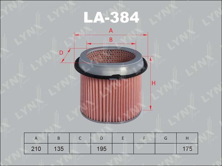 LYNXauto LA-384 Air filter LA384: Buy near me in Poland at 2407.PL - Good price!