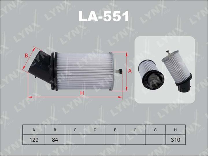 LYNXauto LA-551 Air filter LA551: Buy near me in Poland at 2407.PL - Good price!
