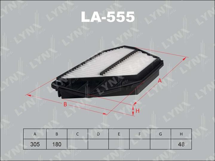LYNXauto LA-555 Повітряний фільтр LA555: Приваблива ціна - Купити у Польщі на 2407.PL!