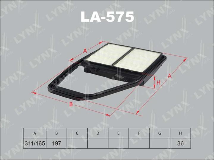 LYNXauto LA-575 Air filter LA575: Buy near me in Poland at 2407.PL - Good price!