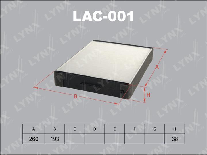 LYNXauto LAC-001 Filter, interior air LAC001: Buy near me in Poland at 2407.PL - Good price!