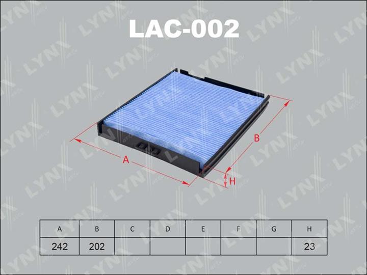 LYNXauto LAC-002 Filter, Innenraumluft LAC002: Kaufen Sie zu einem guten Preis in Polen bei 2407.PL!