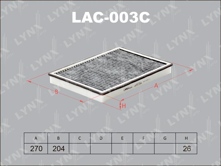 LYNXauto LAC-003C Aktivkohle-Kabinenfilter LAC003C: Kaufen Sie zu einem guten Preis in Polen bei 2407.PL!