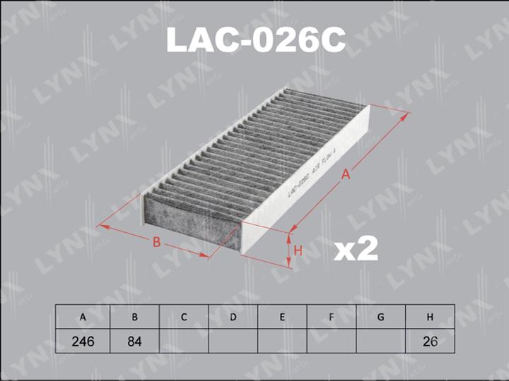 LYNXauto LAC-026C Filter, interior air LAC026C: Buy near me at 2407.PL in Poland at an Affordable price!